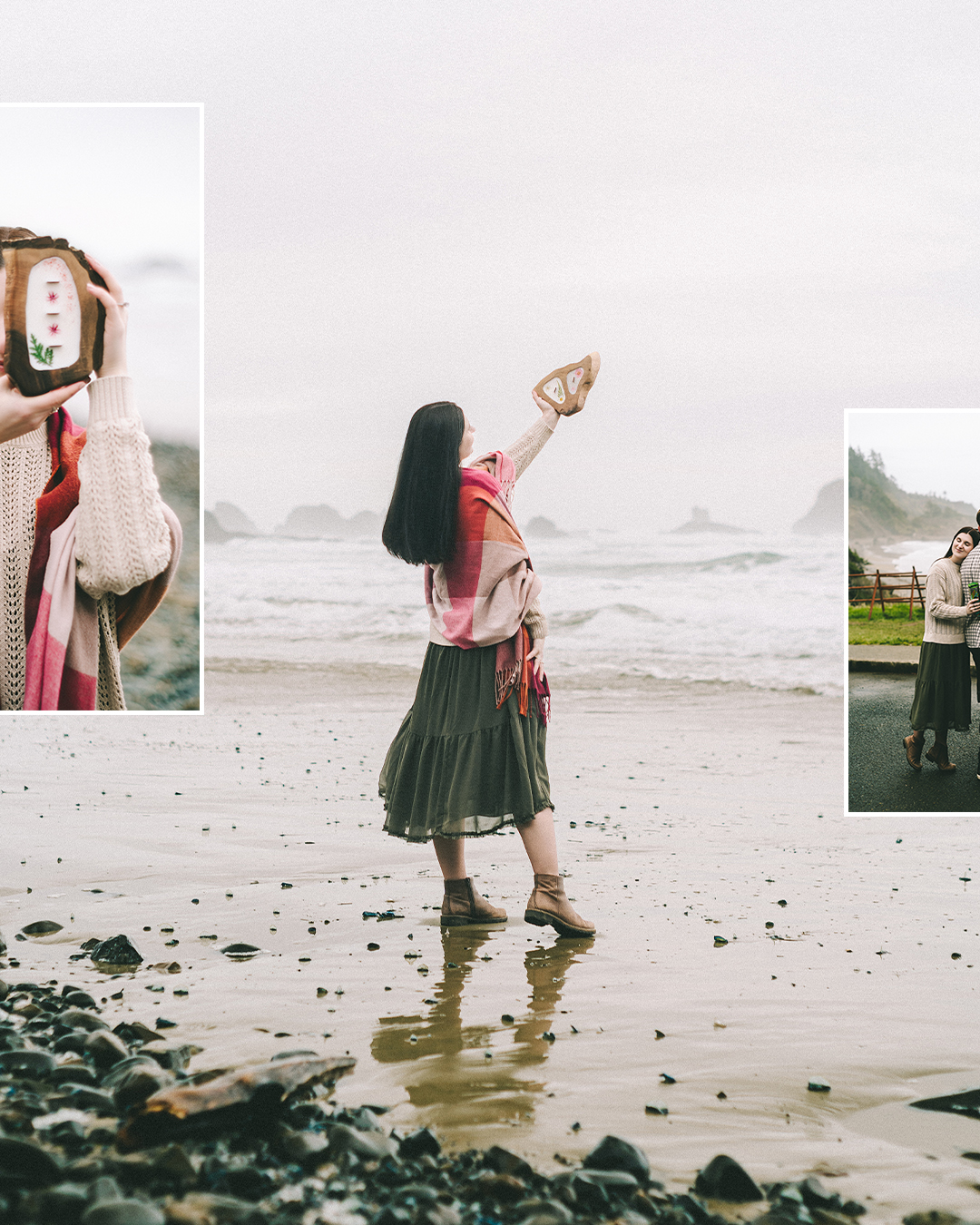 Brand elevation shoot at Cannon Beach with the founders of KRAFTUM Studio — photograph 7 of 10